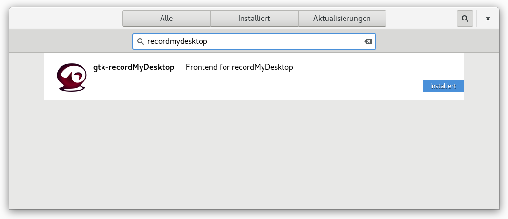 gtk-recordMyDesktop - Fedora - Software